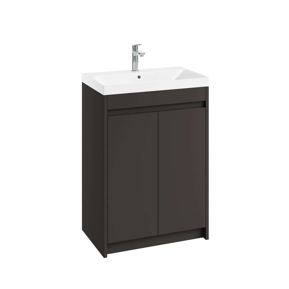 2 Door Floorstanding Vanity Unit 600mm Basin