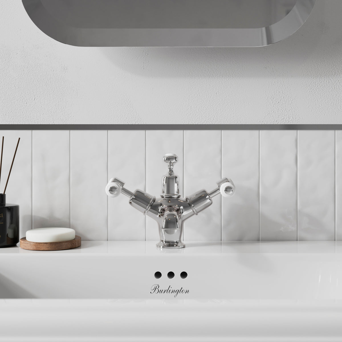 Kensington Basin Mixer with Pop-up Waste | Chrome
