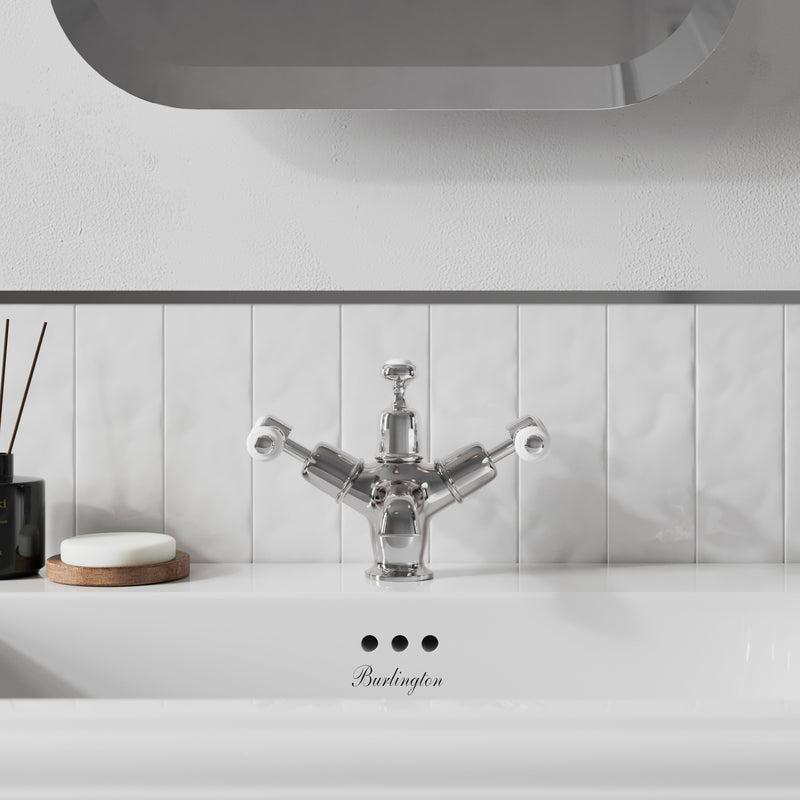Kensington Basin Mixer with Pop-up Waste | Chrome