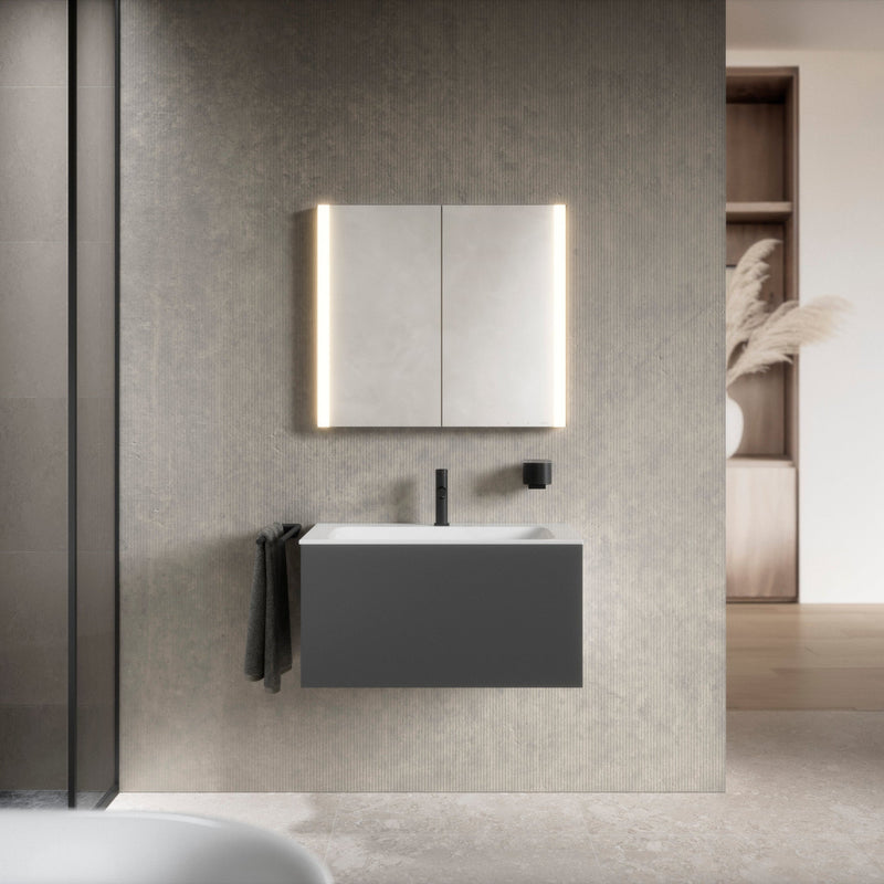 Somaris 2-Door Illuminated Mirror Cabinet - Wall Mounted