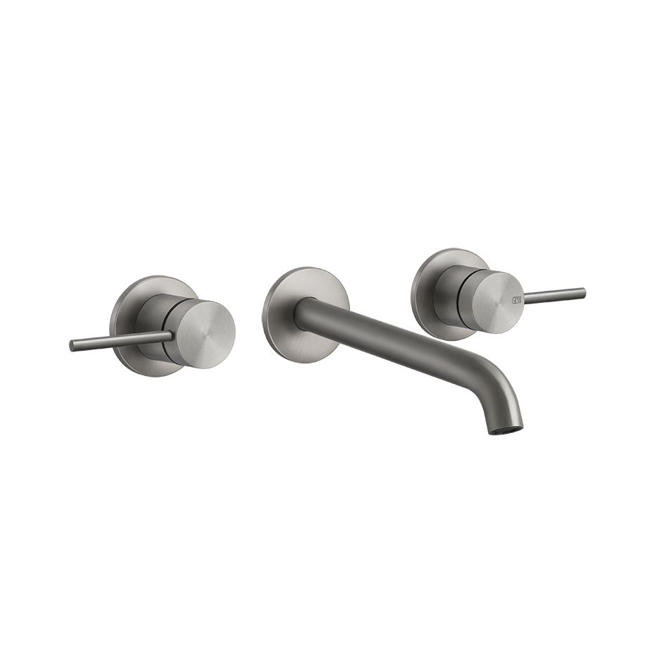 316 FLESSA Three Hole Wall Mounted Basin Mixer Long Spout
