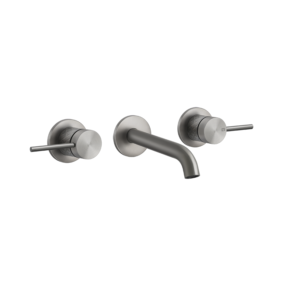 316 INTRECCIO Three Hole Wall Mounted Basin Mixer Long Spout