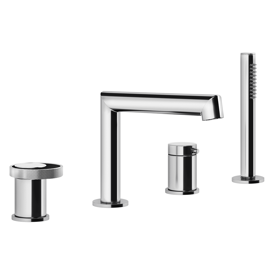 ANELLO Four Hole Bath Shower Mixer Diverter Tub Filler Spout 150cm Flexible Hose & Handshower