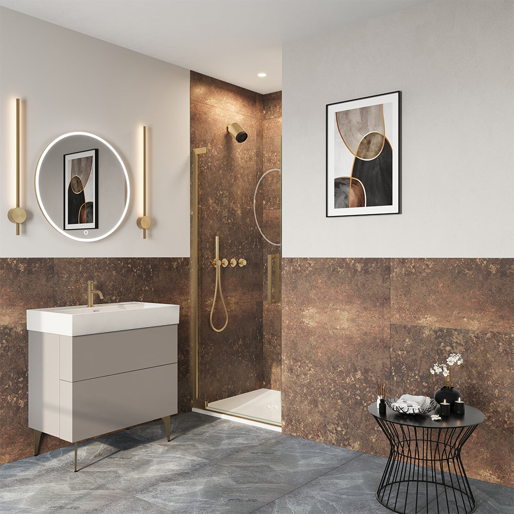 Asura Hinged Shower Door & Sleek Handle