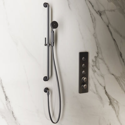 VENTI20 Sliding Rail with Antilimestone Handshower, 150cm Flexible Hose & Water Outlet