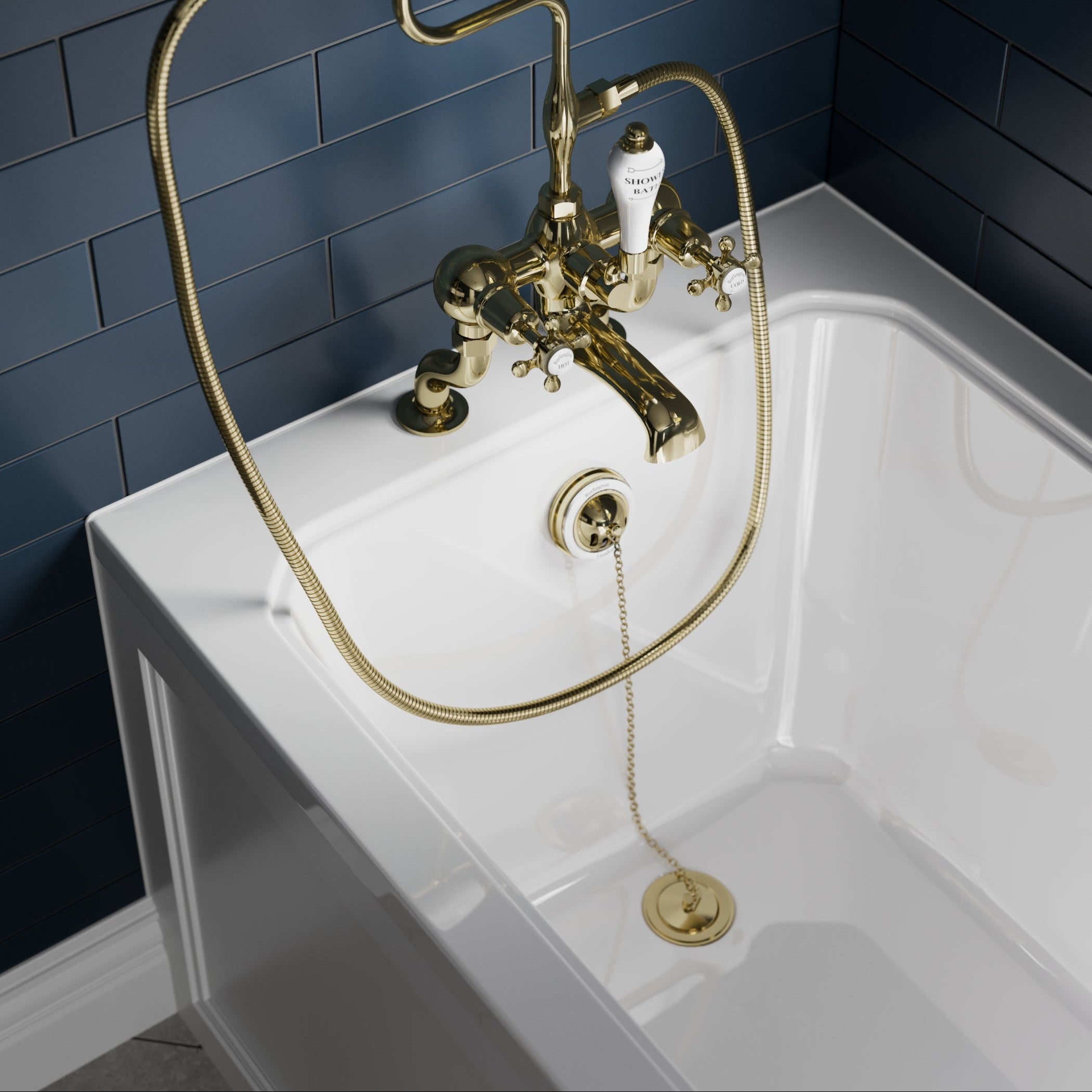 Burlington Bath Overflow, Plug & Chain | Discover More at Soaque