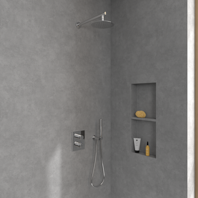 Universal Round Fixed Shower Head | Chrome