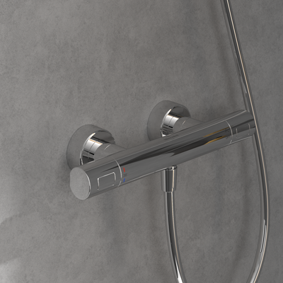Universal Thermostatic Round Bar Shower Valve