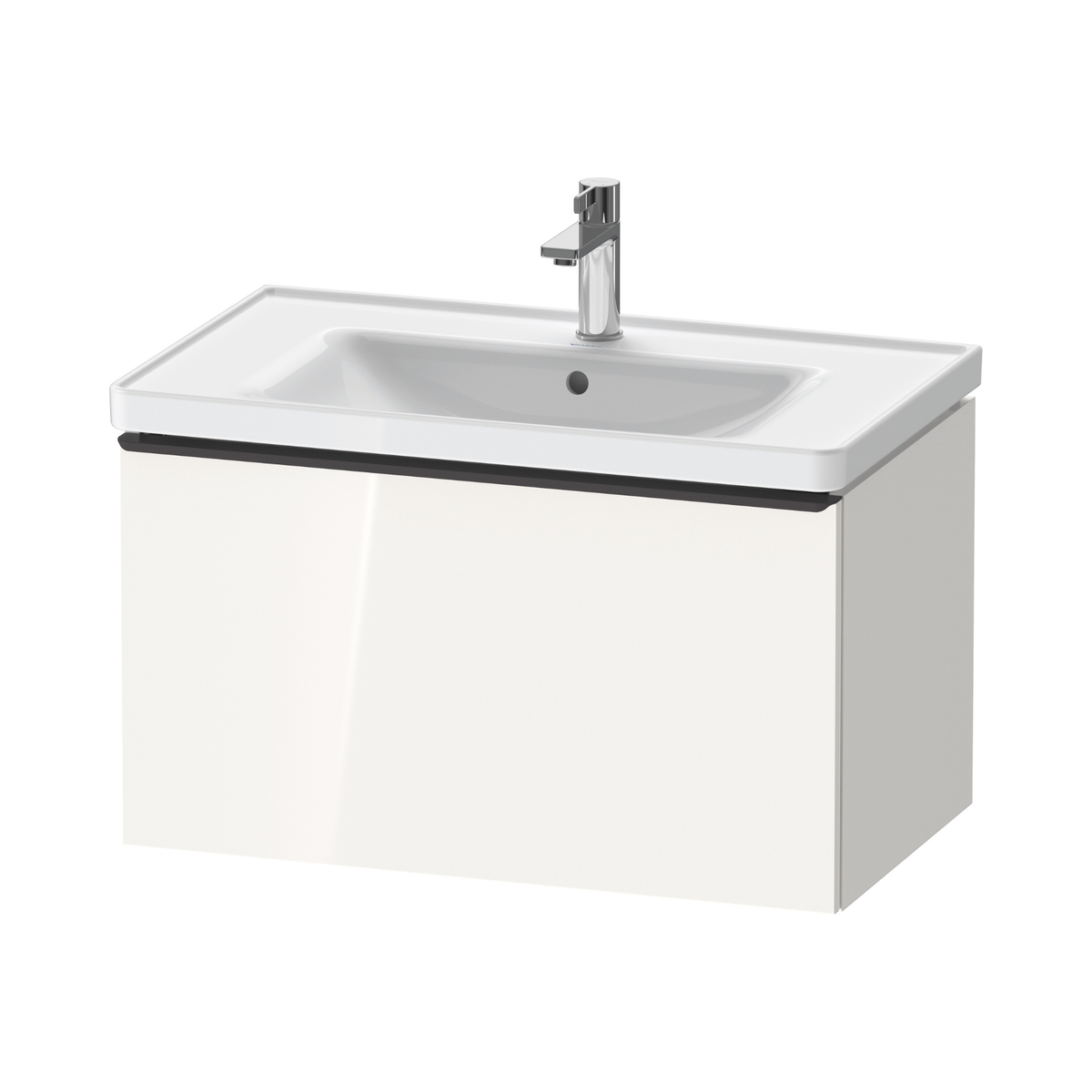D Neo Wall Mounted 1 Drawer Vanity Unit & Basin 800 x 440mm