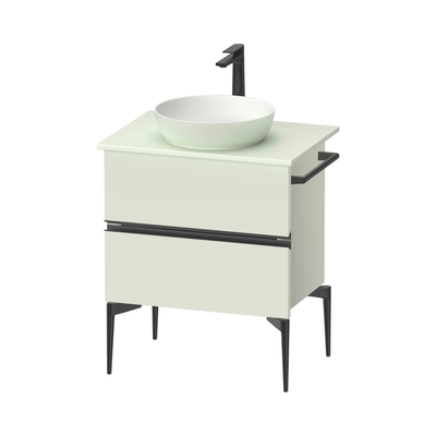 Sivida Console 2-Drawer Vanity Unit 680 x 500mm | Pale Green Matt