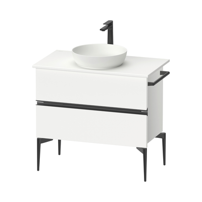 Sivida Console 2-Drawer Vanity Unit 880 x 500mm | White Satin Matt