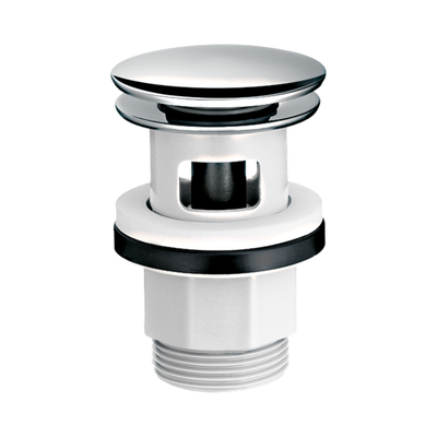 Push-Open Plastic Waste Set for Basin and Bidet Mixers | Chrome