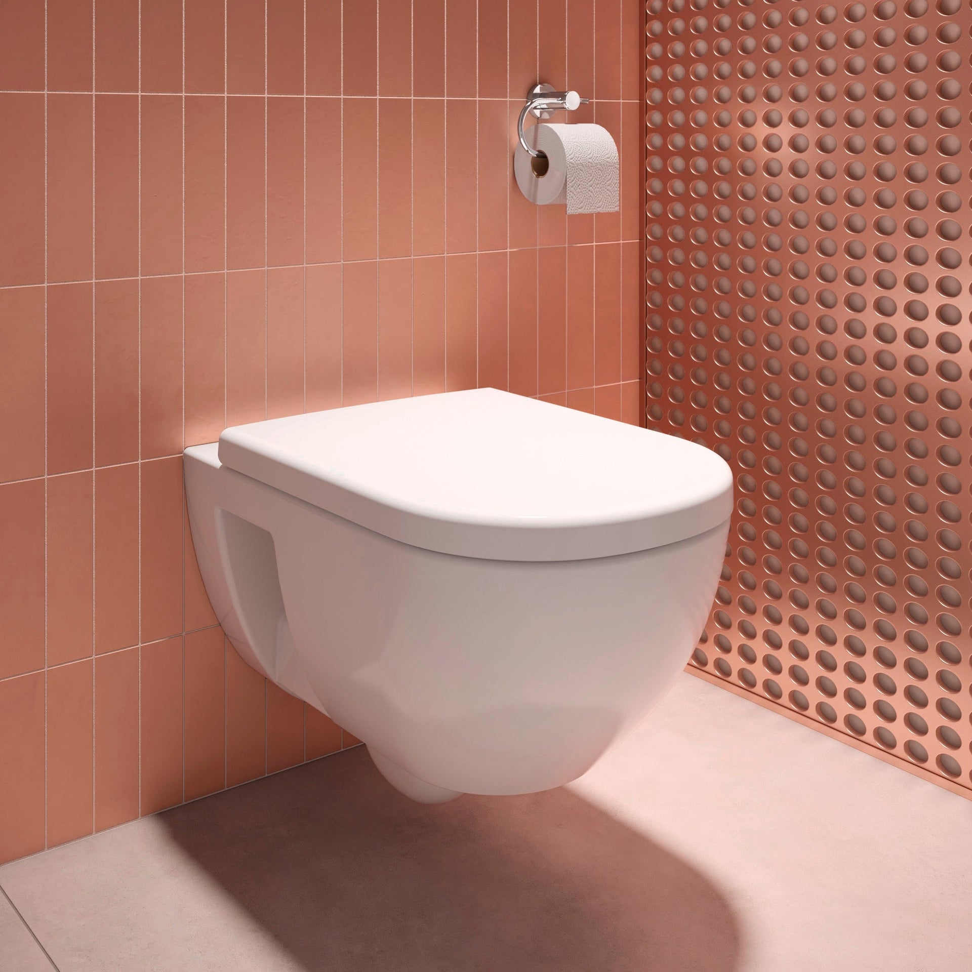 D Code Wall Hung Toilet & Soft Close Seat Gloss