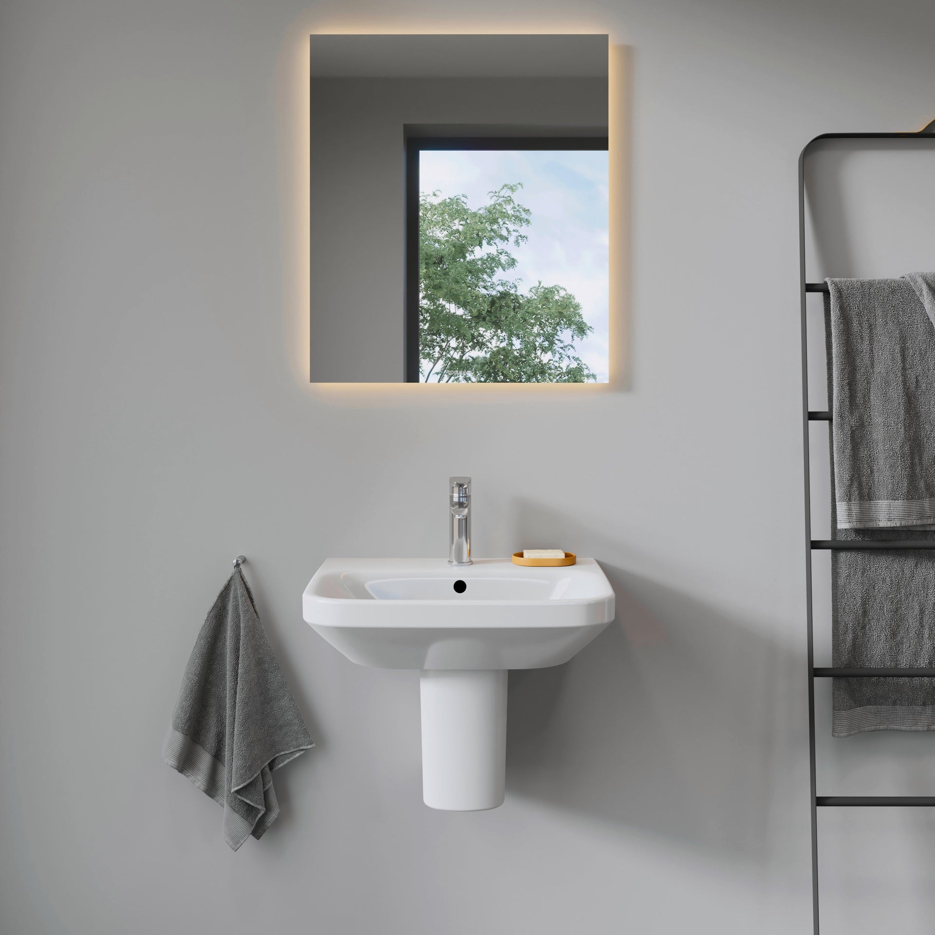 DuraStyle Washbasin & Semi Pedestal Gloss
