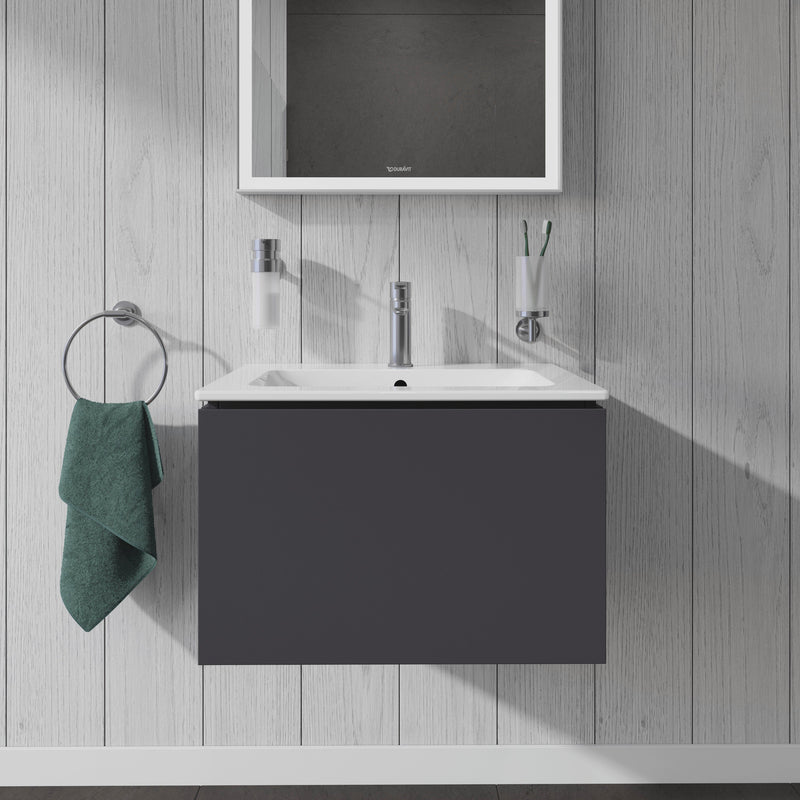 L-Cube Wall Mounted 1-Drawer Vanity Unit & ME by Stark Basin 630mm x 400mm