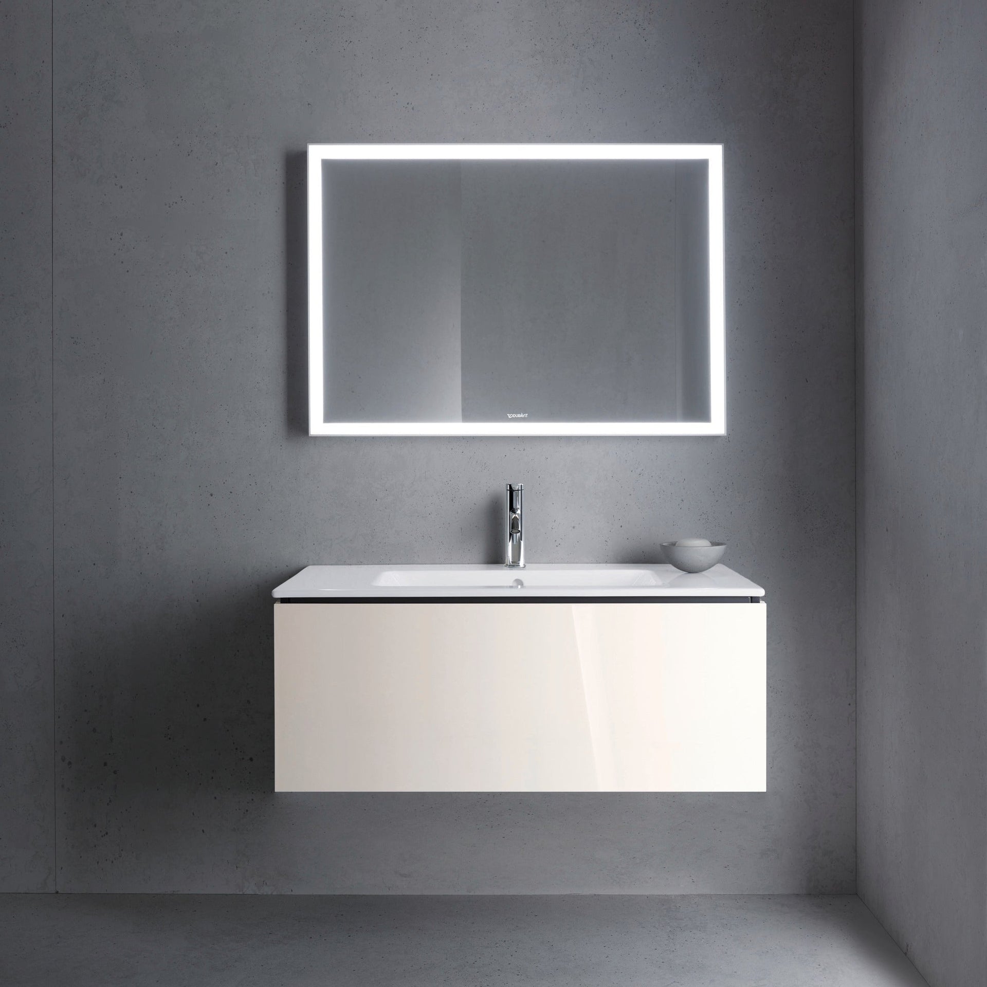 L Cube Wall Mounted 1 Drawer Vanity Unit & ME Stark Basin 1030mm x 400mm