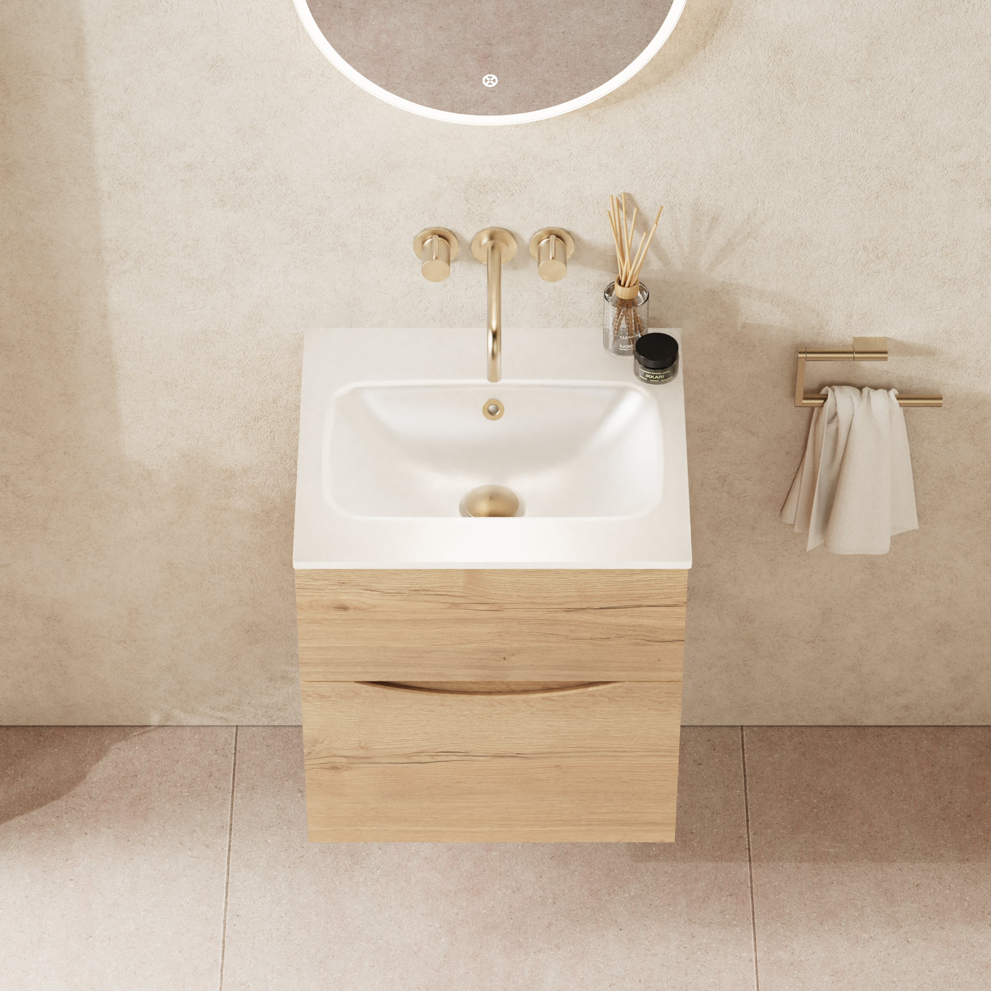 Crosswater Glide II 2 Drawer Unit & Ice White Glass Basin 500mm – Soaque