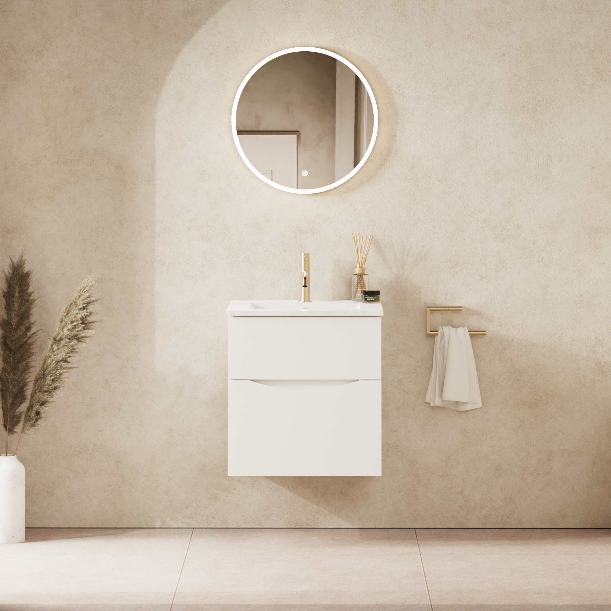 Crosswater Glide II 2 Drawer Unit & Ice White Glass Basin 500mm – Soaque