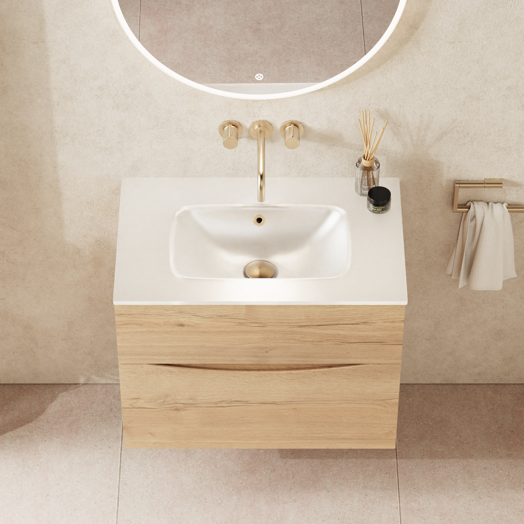 Crosswater Glide II 2 Drawer Unit & Ice White Glass Basin 700mm – Soaque