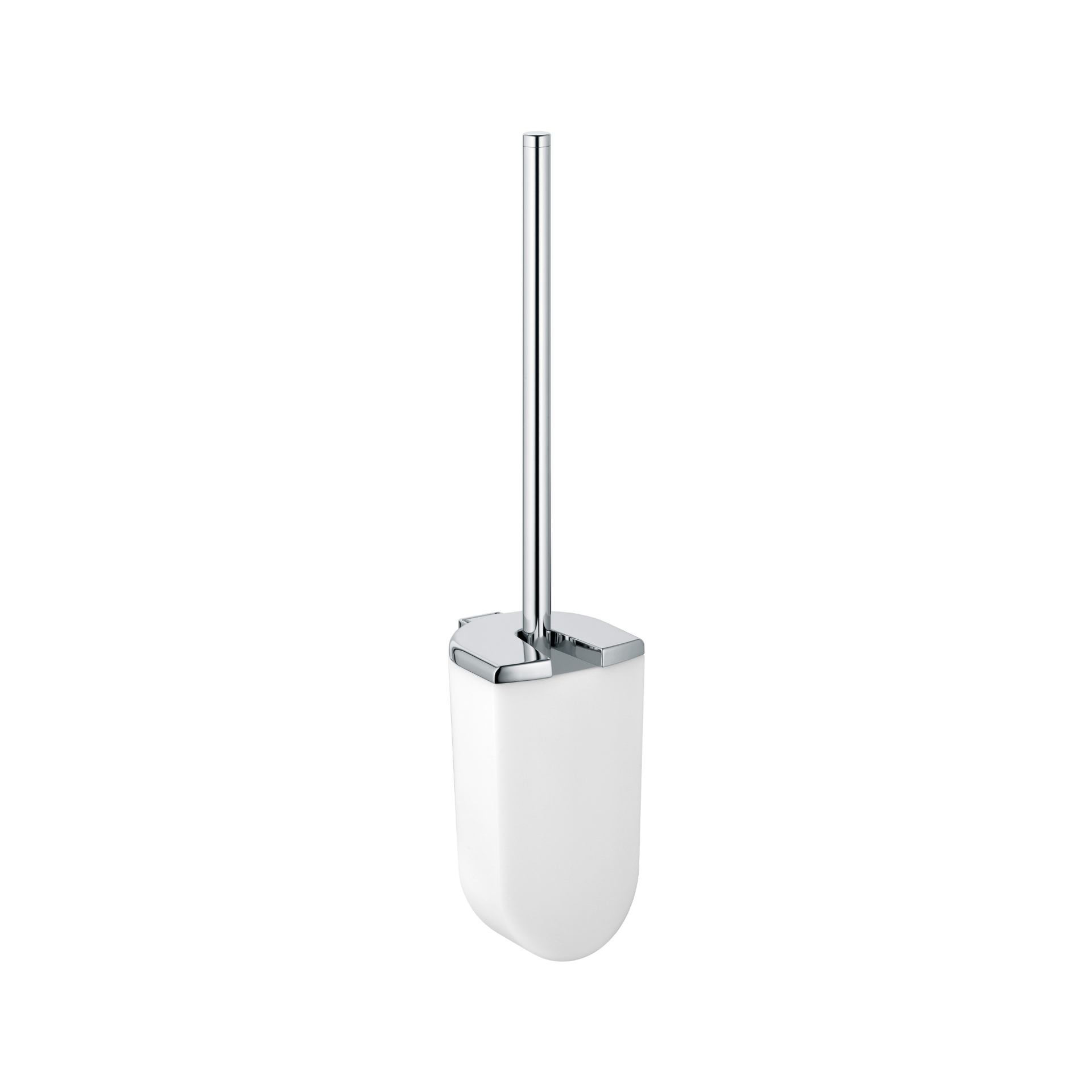 Elegance Toilet Brush Set Lid Chrome