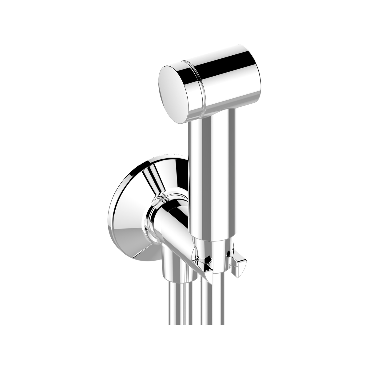 Hygienic Toilet Shower Wall Outlet Chrome