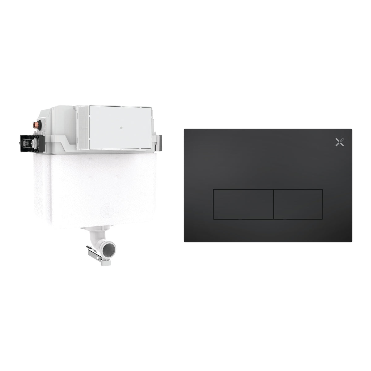 Crosswater MPRO Cistern Set with Stainless Steel Flush Plate
