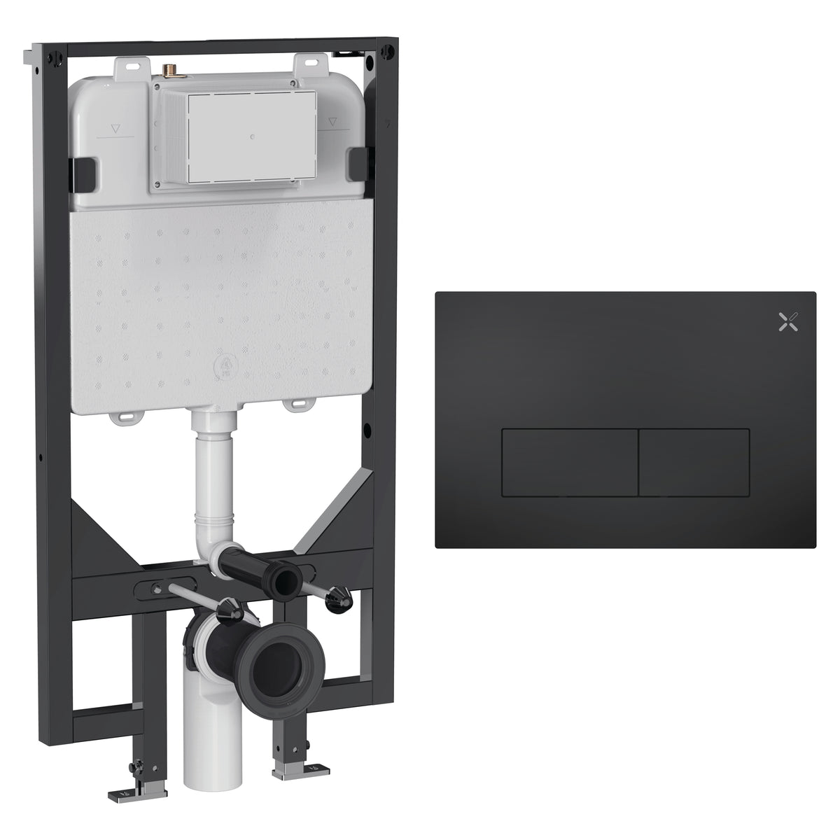 MPRO Slim 1.14m Frame Set Stainless Steel Flush Plate 5