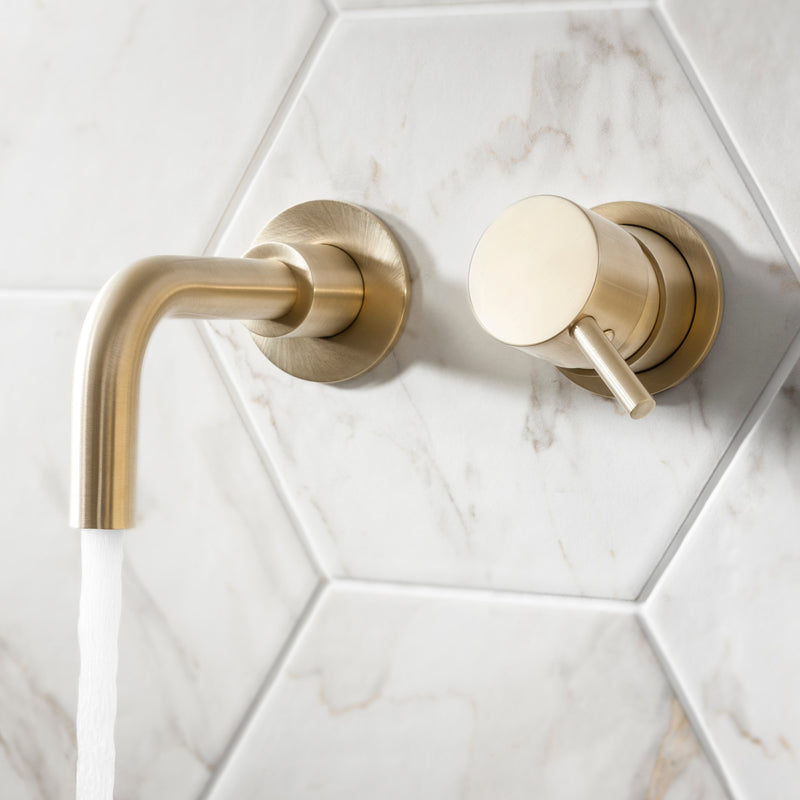 MPRO Wall Mounted 2 Hole Basin Mixer Set