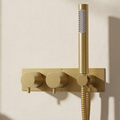 MPRO 2 Outlet 2 Handle Shower Valve with Handset & Concealed Part