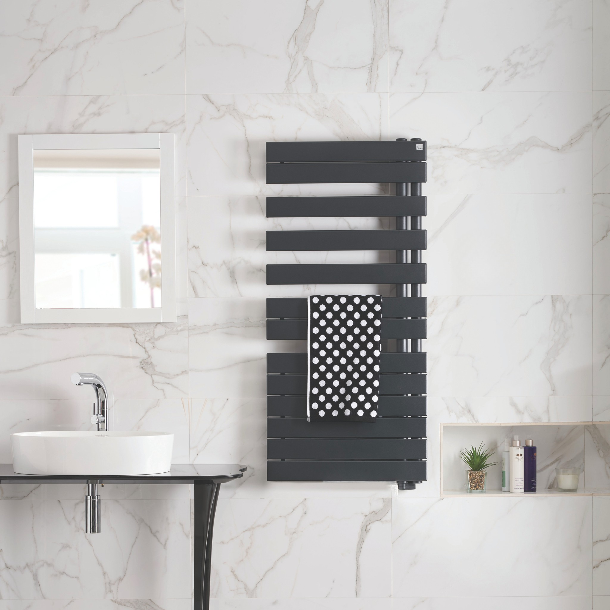 Zehnder Roda Spa Asymmetrical Left Handed Towel Radiator | See More ...