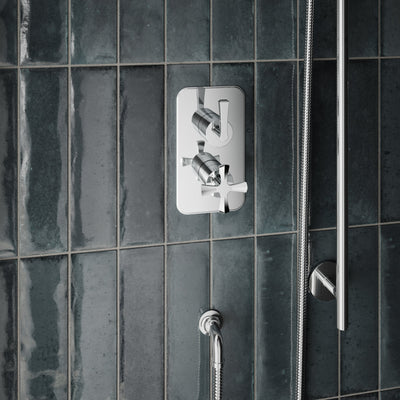 Riviera Dual Outlet Shower Valve & Concealed Part
