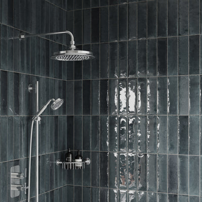 Riviera Fixed AirBurst Shower Head 9" with Arm