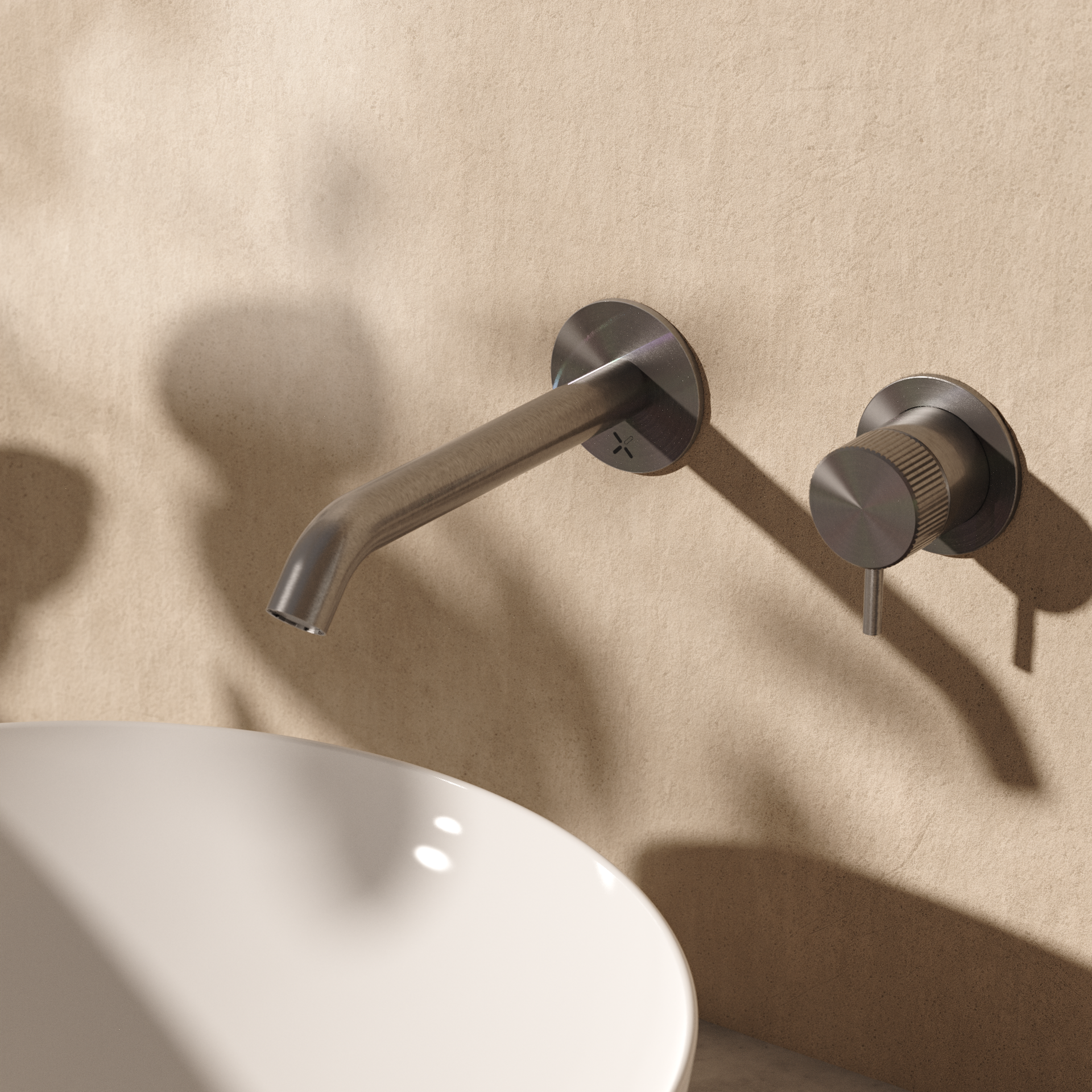 3ONE6 2 Hole Wall Mounted Basin Mixer