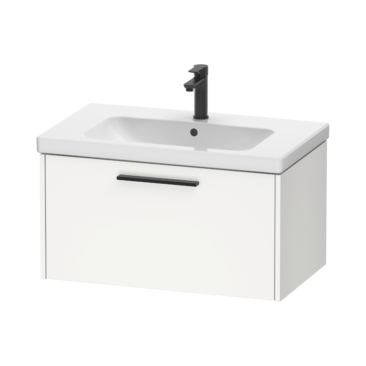 D Code 1 Drawer Wall Mounted Vanity & Basin 800 x 400mm