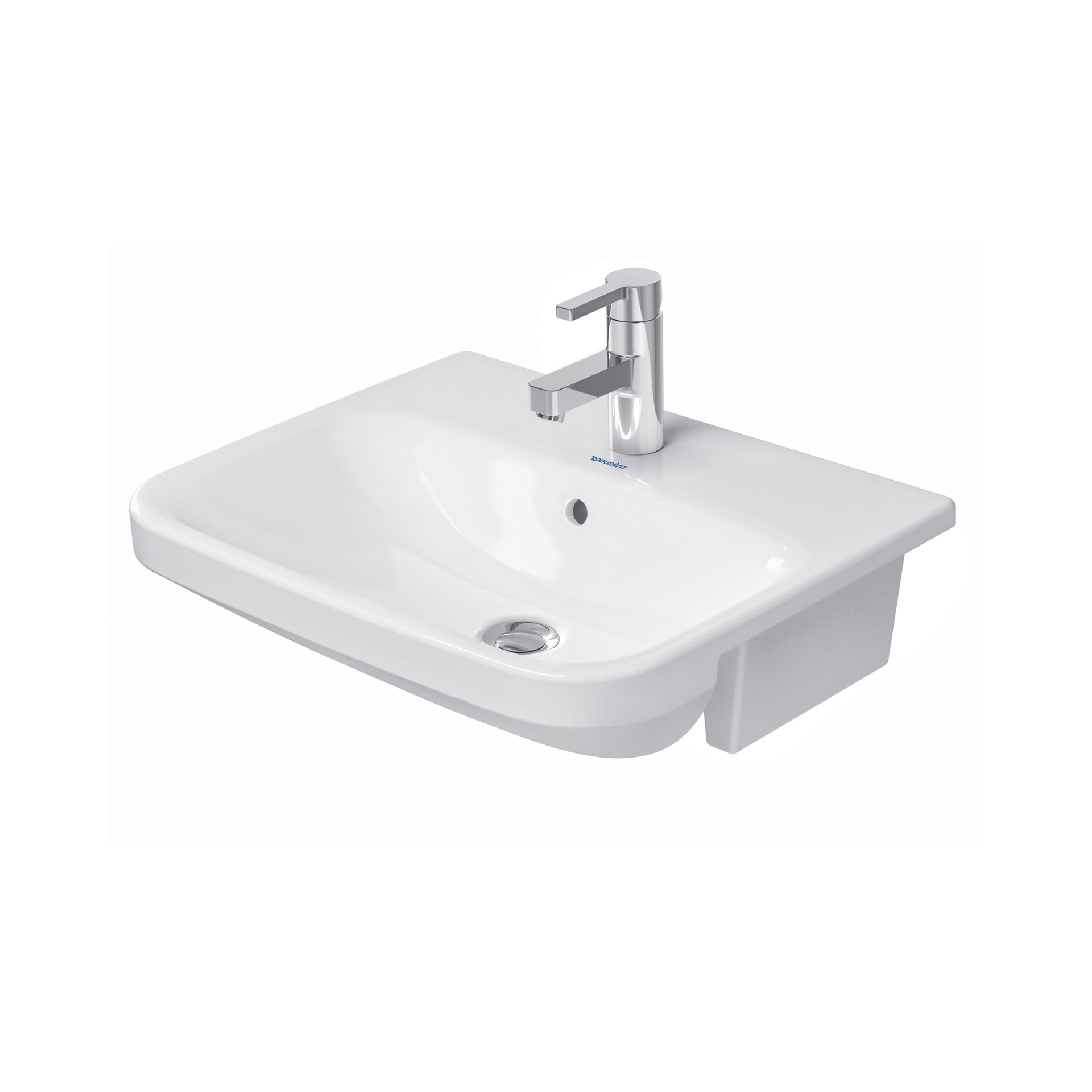 DuraStyle Semi Recessed Washbasin 550mm Gloss