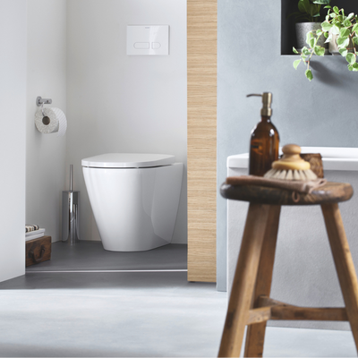 D-Neo Back-to-Wall Toilet & Soft Close Seat | Gloss White