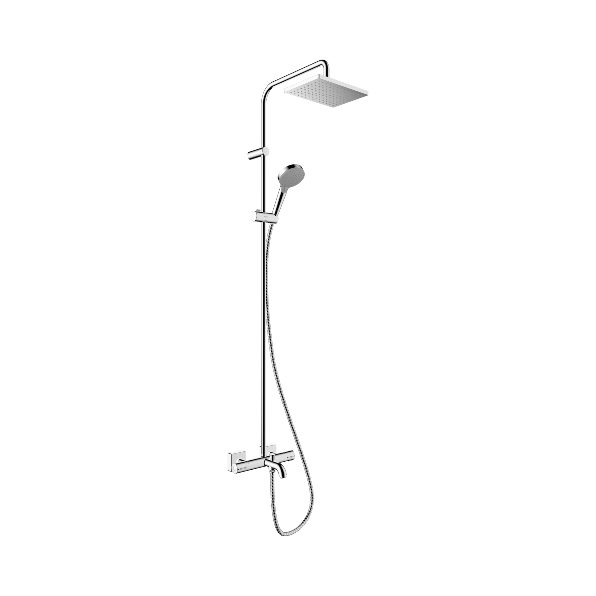Vernis Shape Showerpipe 230 1jet Bath Thermostat Chrome