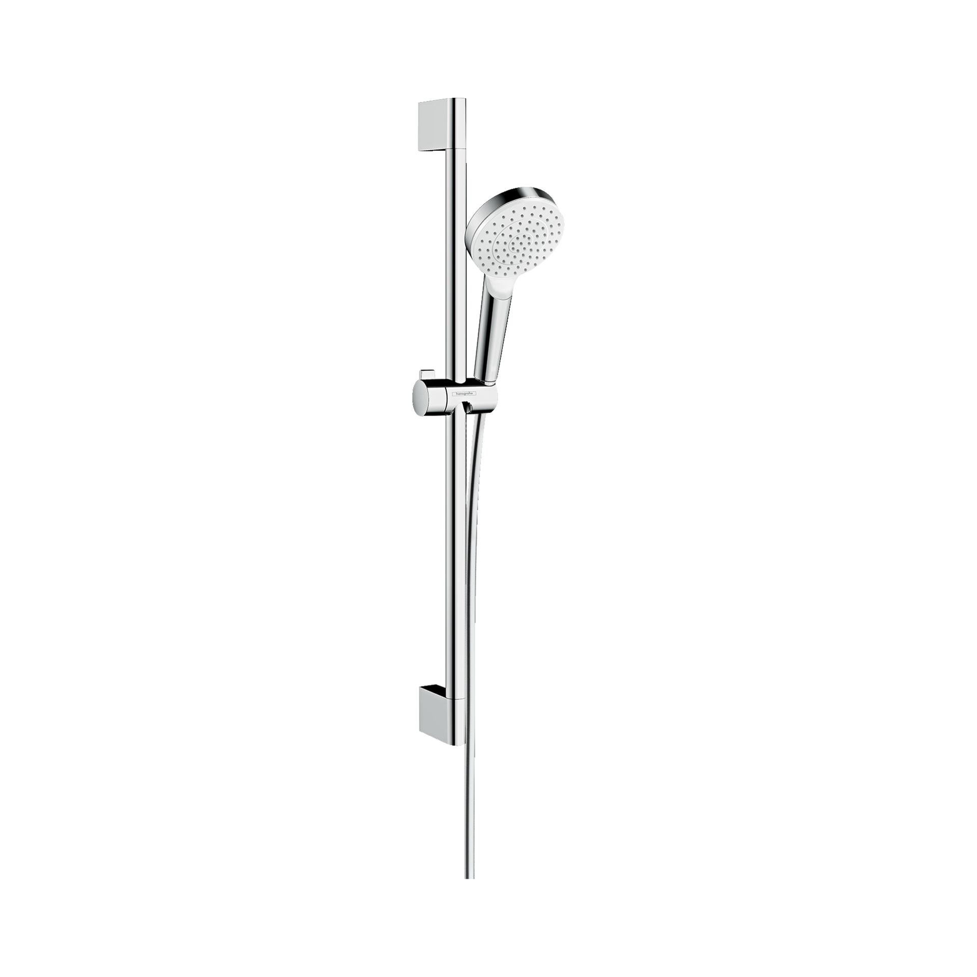 Crometta Shower Set 100 1jet EcoSmart+ Shower Rail 65cm White Chrome