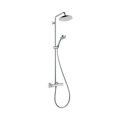 Croma Showerpipe 220 1jet with Thermostatic Mixer | Chrome
