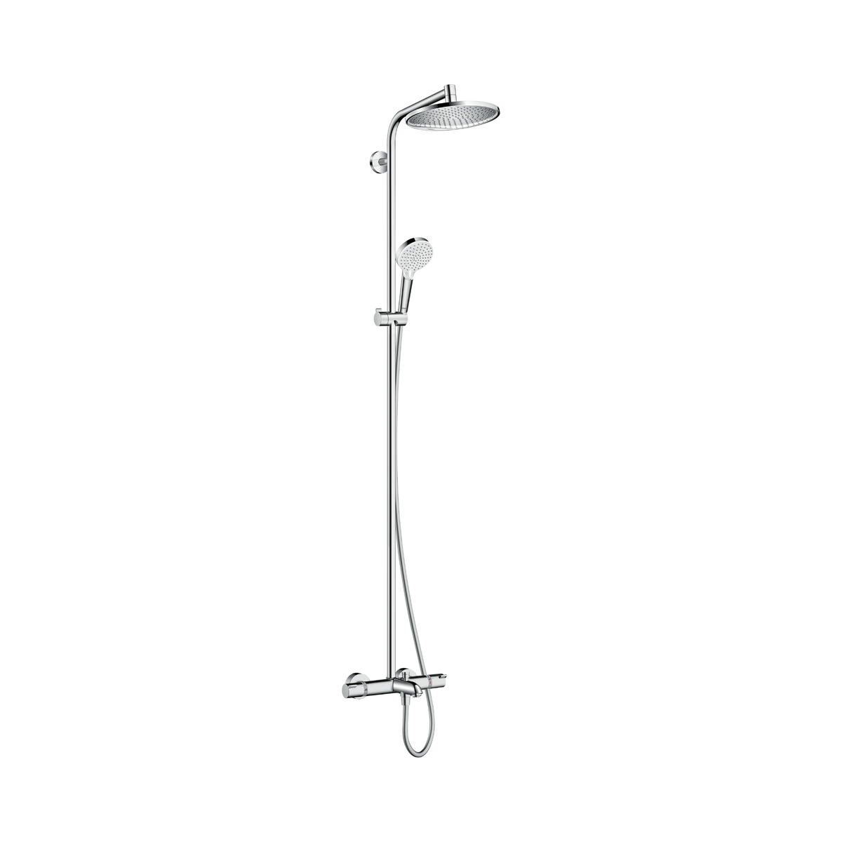 Crometta S Showerpipe 240 1jet thermostatic bath mixer Chrome