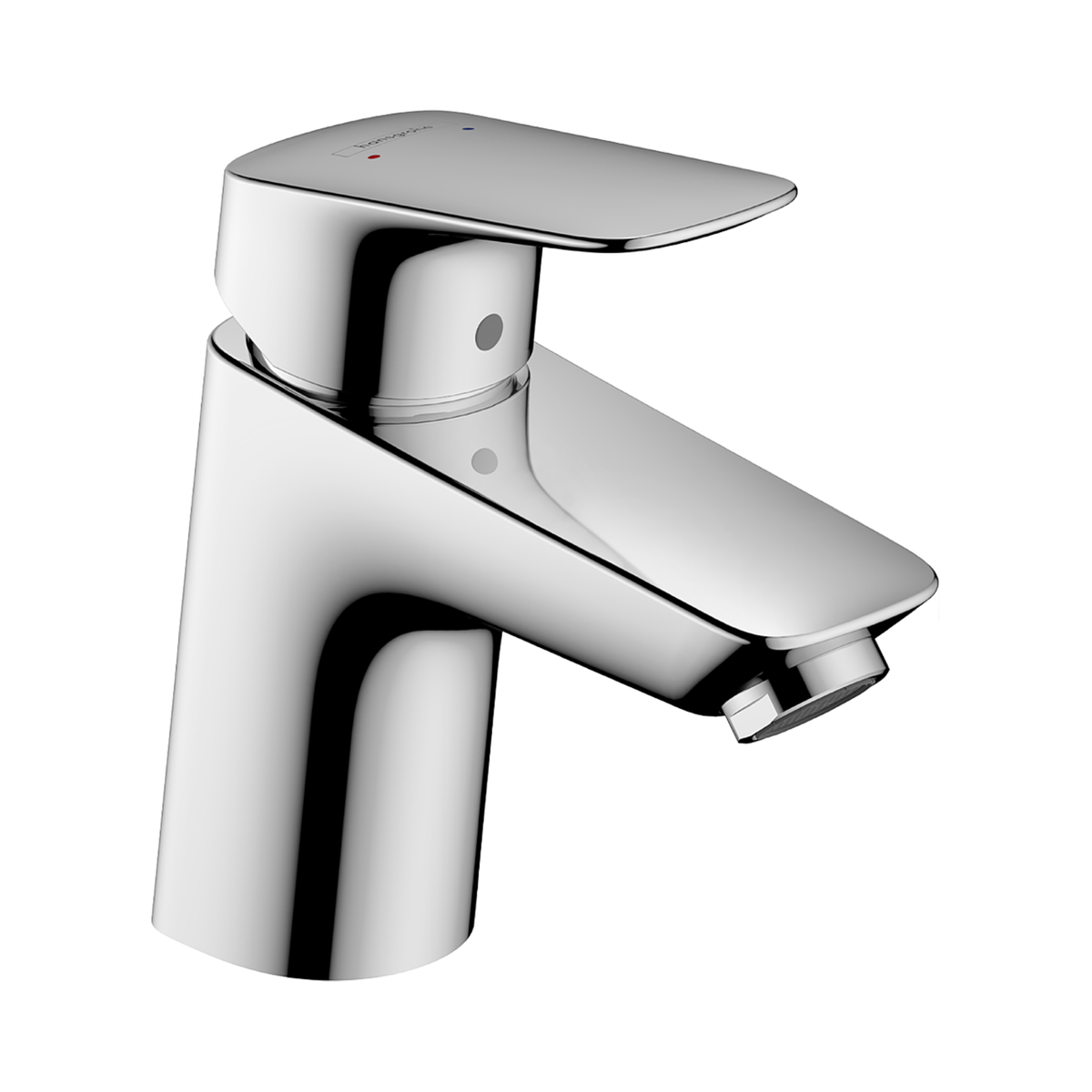 Logis Single Lever Basin Mixer 70 | Min Pressure 0.2 Bar, Without Waste | Chrome