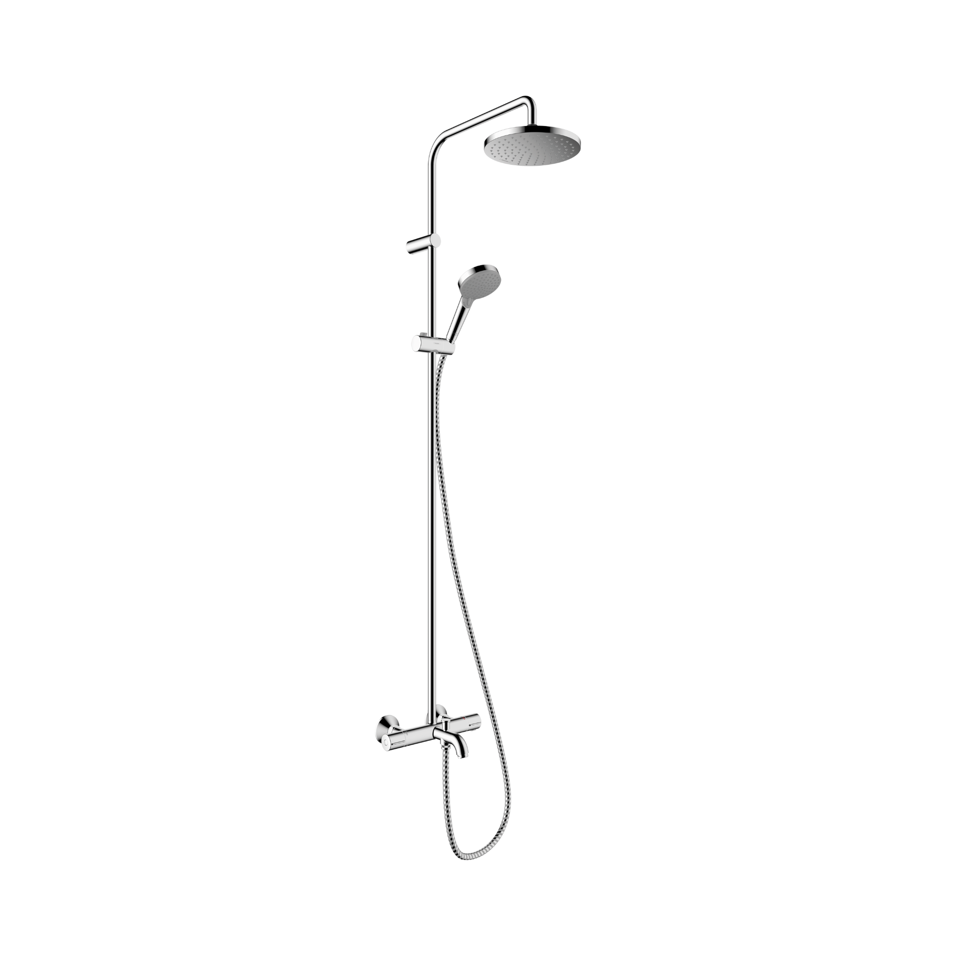 Vernis Blend Showerpipe 200 1jet Bath Thermostat Chrome