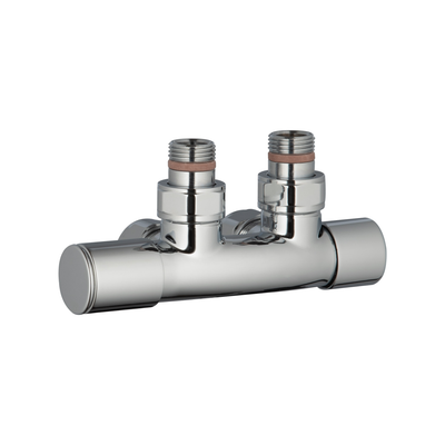 Set-39 Angled Manual 50mm Radiator Valve Set | Chrome