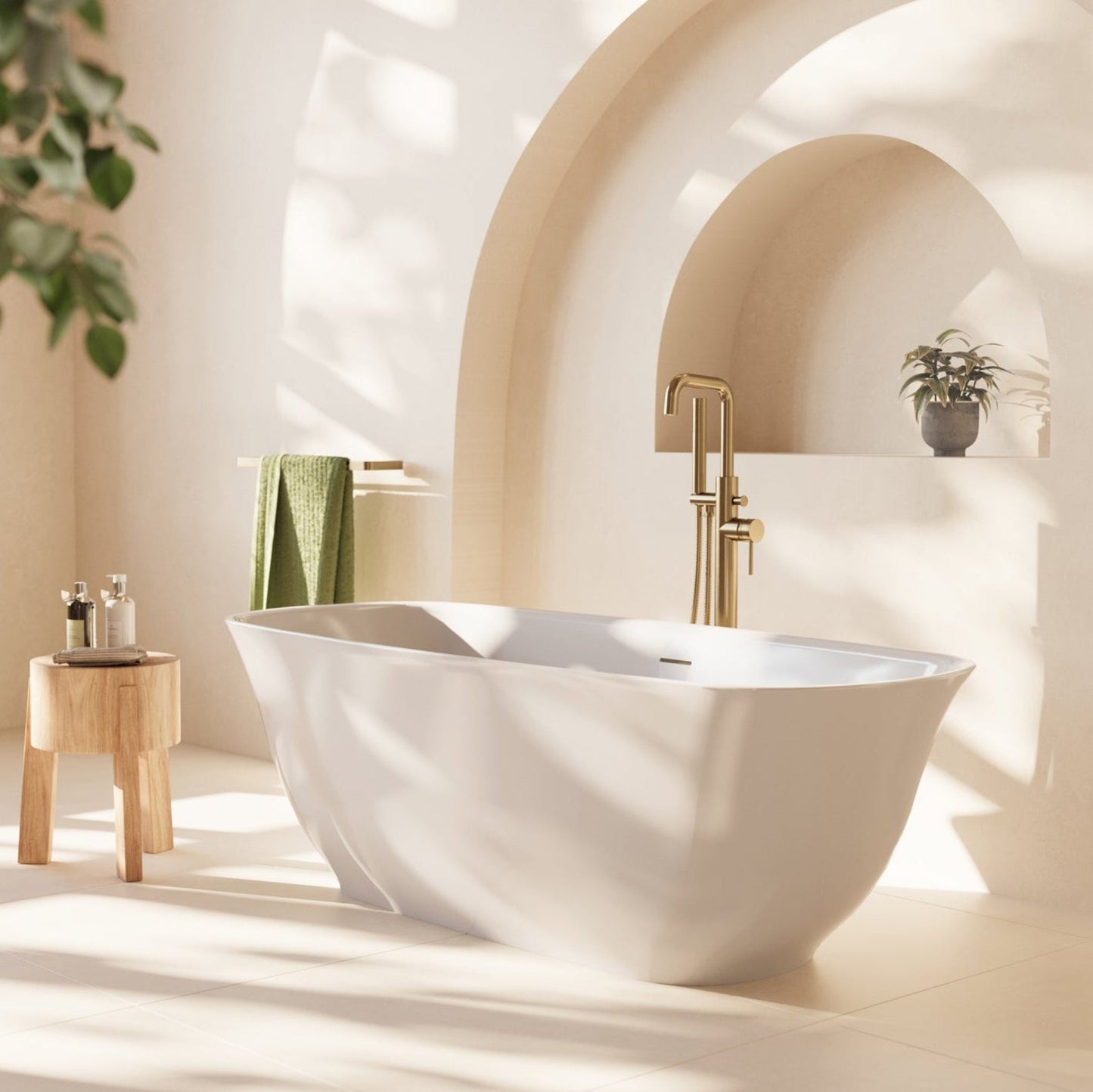 BATH-004 - Coral Freestanding Bath | White | Scudo | BATH - 004 - Soaque