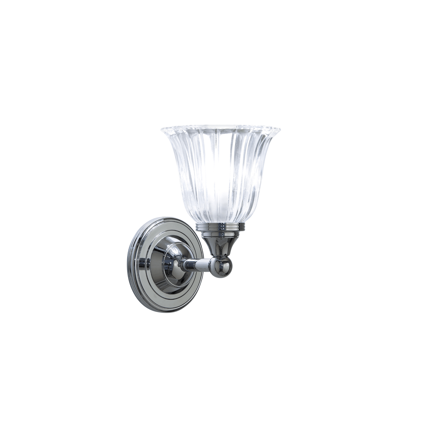 BEL-LGT-002-CP - Wall Lamp with Glass Shade - Soaque
