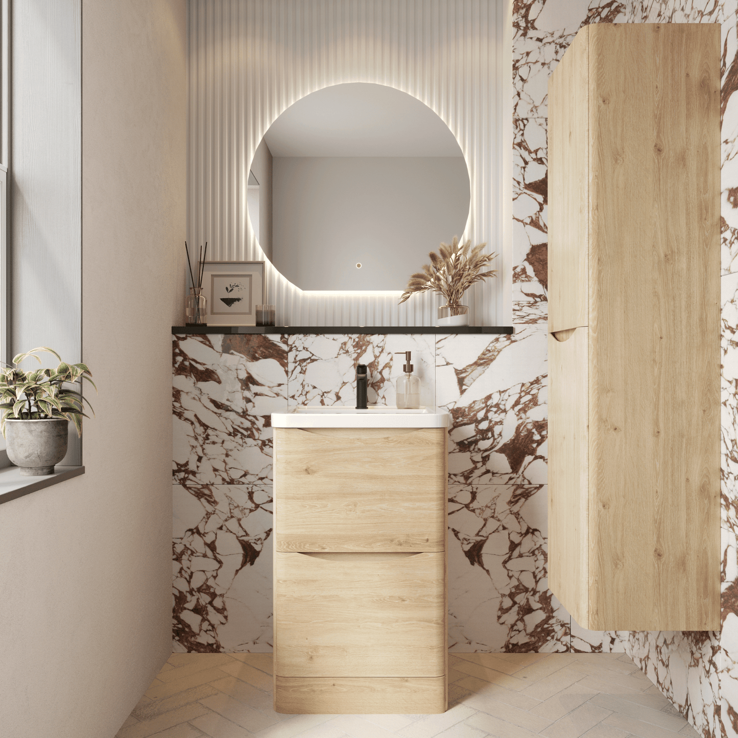  - Bella Floorstanding Vanity Unit & Basin 500mm - Soaque