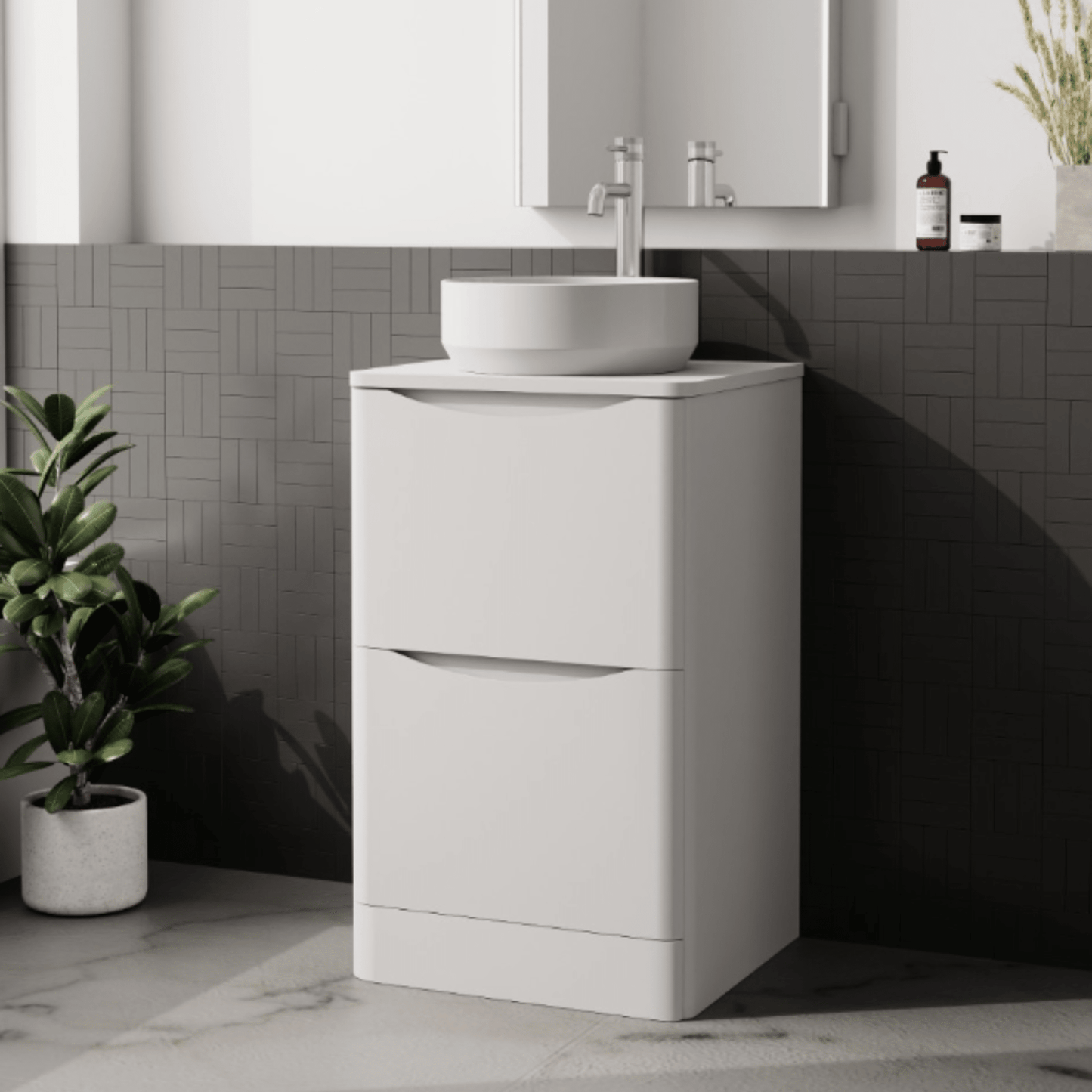  - Bella Floorstanding Vanity Unit & Worktop 500mm - Soaque
