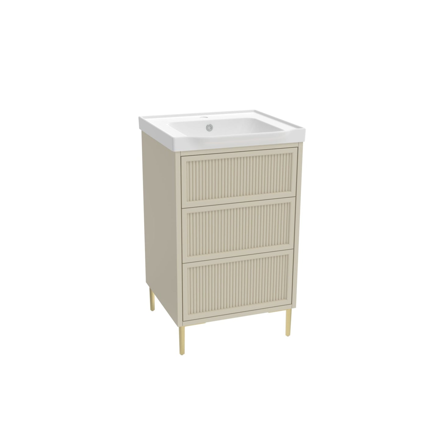  - Bota Fluted Vanity Unit & Basin 500mm - Soaque