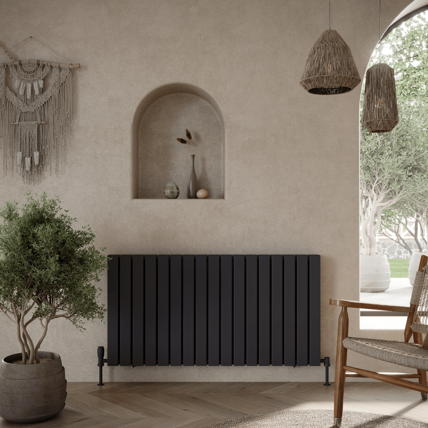 BRAV60-116D-A - Bravo Horizontal Double Designer Radiator 600mm - Soaque