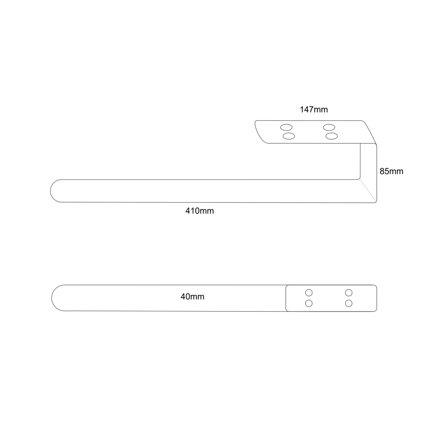 BRAVO-RACK-ANTHRACITE - Bravo Towel Rail Holder for Bravo Vertical Radiators - Soaque
